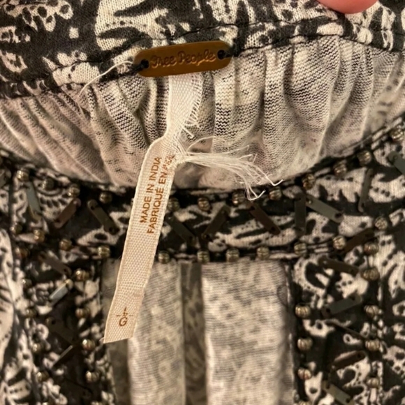 Free People black/white Printed blouse - Picture 3 of 5